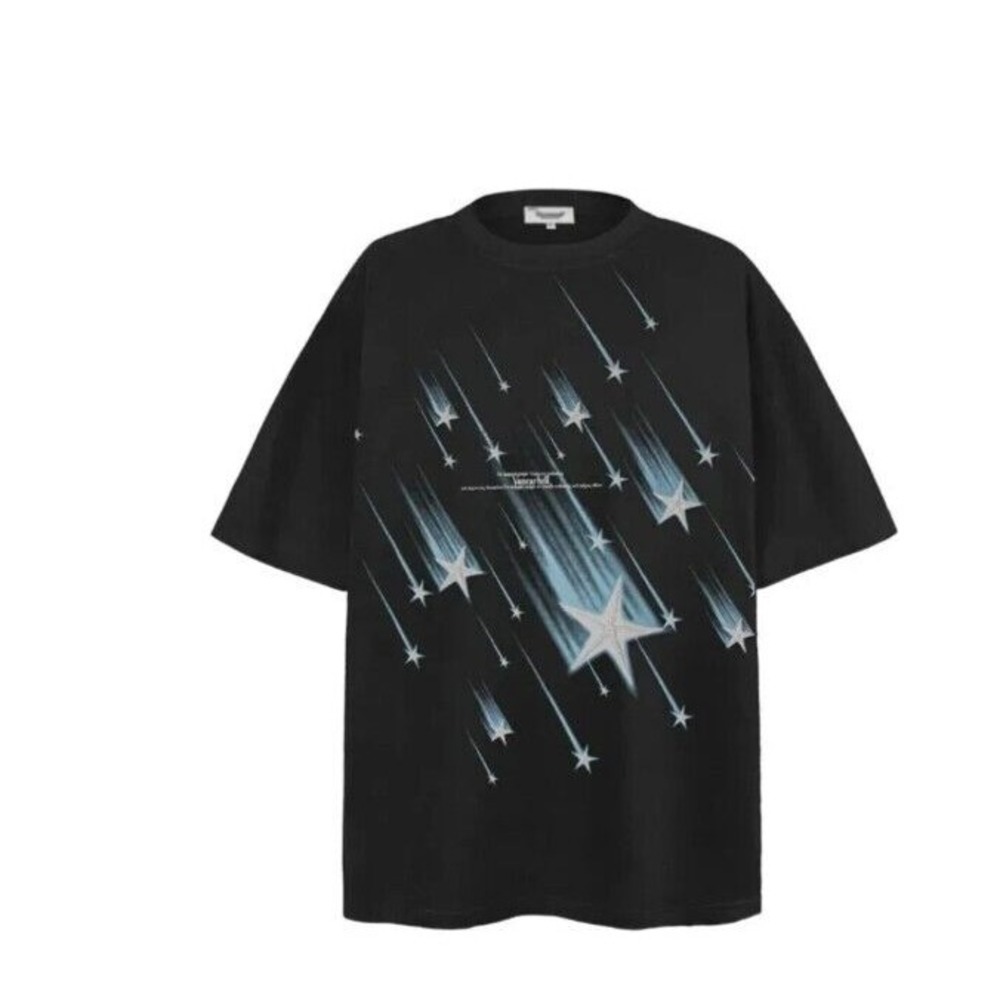 Vancarhell Men's Shooting Stare Graphic T- Shirt Short Sleeves Black Size XL‎